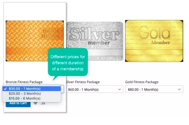 Add different price levels for one membership package	