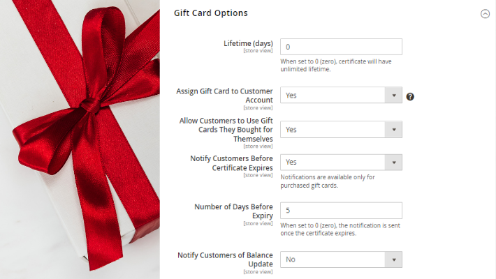 Gift Card Options
