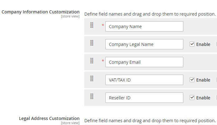 New Company form Customization