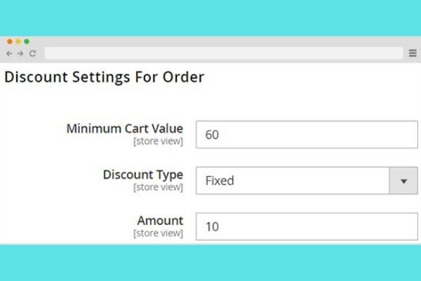 Discount setting for order 