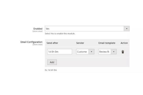 FLEXIBLE EMAIL CHAIN CONFIGURATION