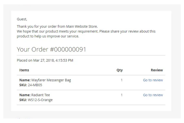 LIMIT THE NUMBER OF REVIEW REMINDER EMAILS FOR EACH ORDER