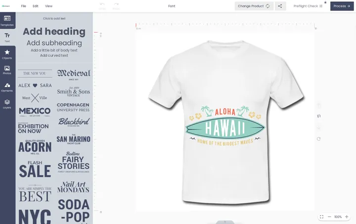 Flexible T-Shirt Design Workflow