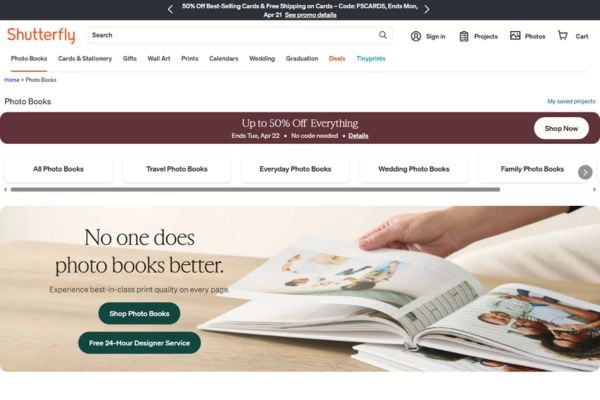 Advanced Photobook E-commerce Platform