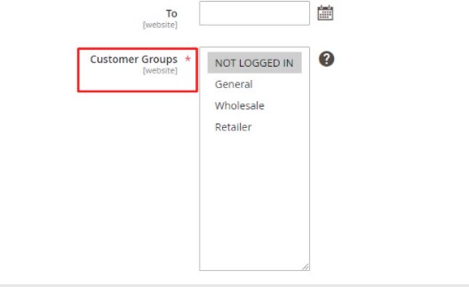 Rules for customer group